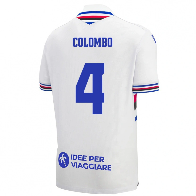 Danxen Heren Sofia Colombo #4 Wit Blauw Rood Uitshirt Uittenue 2025/26 T-Shirt België