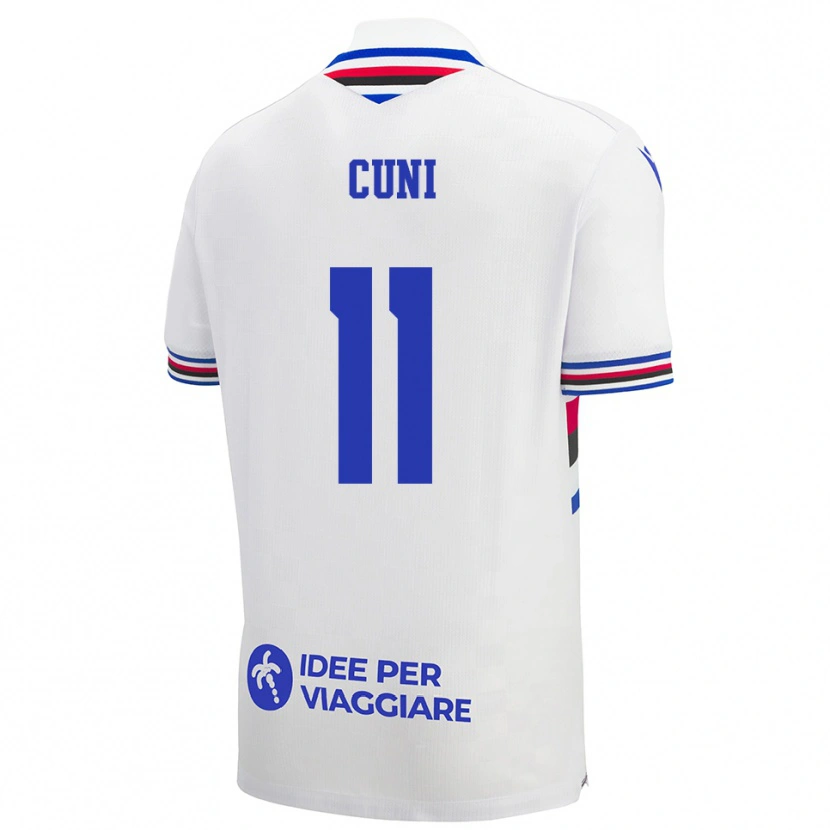 Danxen Heren Marvin Cuni #11 Wit Blauw Rood Uitshirt Uittenue 2025/26 T-Shirt België