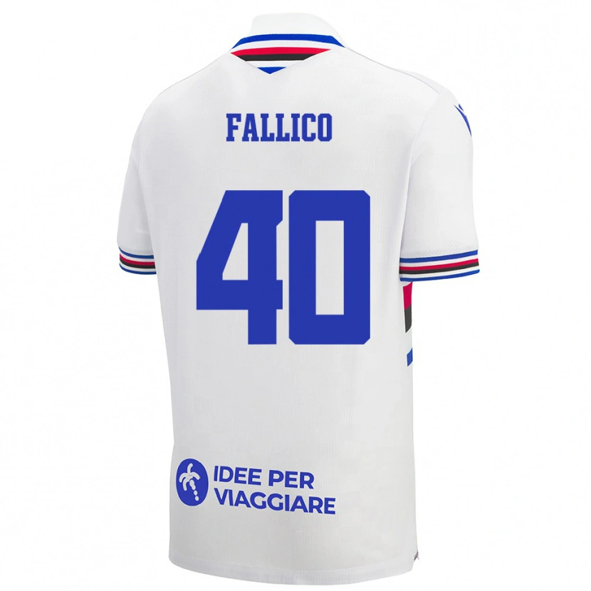 Danxen Heren Bianca Fallico #40 Wit Blauw Rood Uitshirt Uittenue 2025/26 T-Shirt België