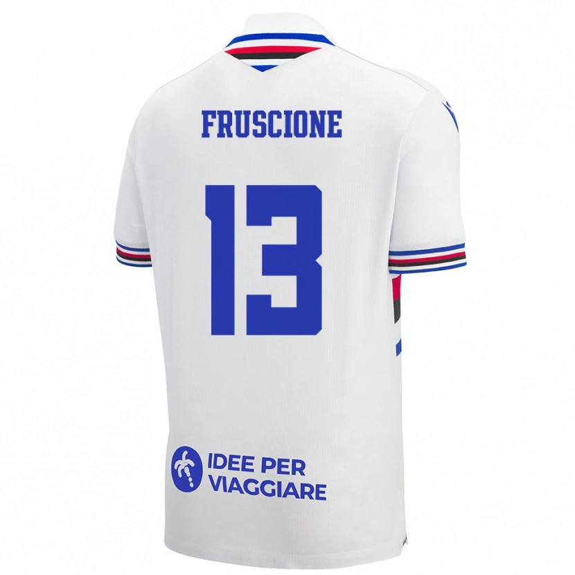 Danxen Heren Hubert Fruscione #13 Wit Blauw Rood Uitshirt Uittenue 2025/26 T-Shirt België