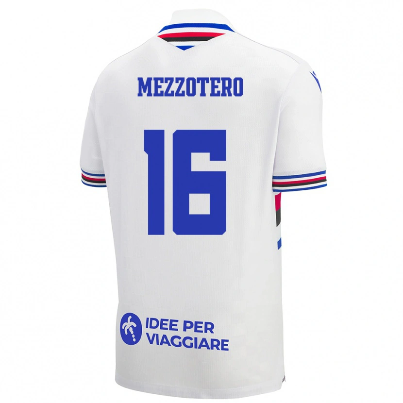 Danxen Heren Lorenzo Mezzotero #16 Wit Blauw Rood Uitshirt Uittenue 2025/26 T-Shirt België