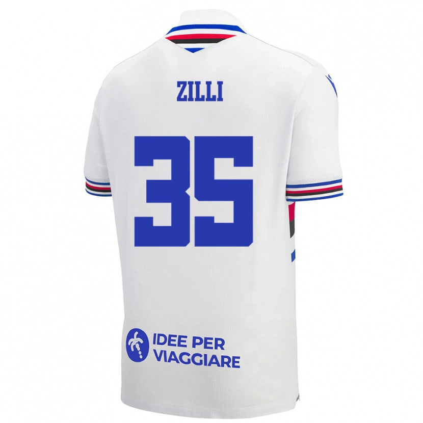 Danxen Heren Elisa Zilli #35 Wit Blauw Rood Uitshirt Uittenue 2025/26 T-Shirt België