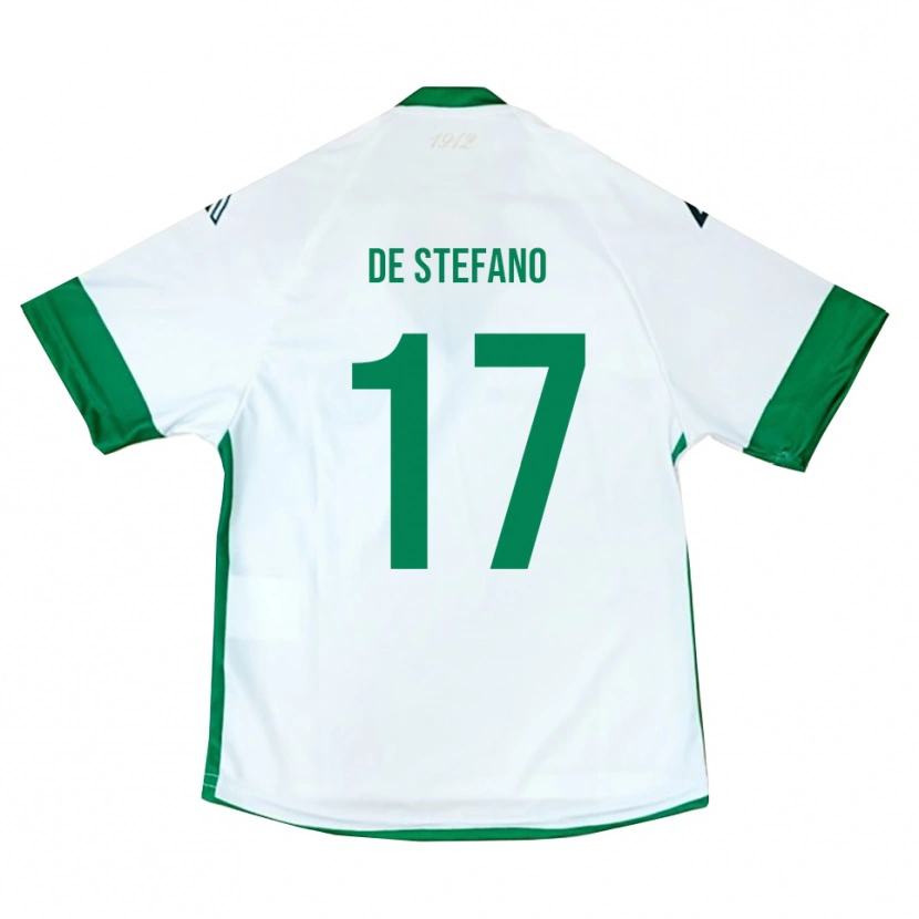 Danxen Heren Nicolò De Stefano #17 Wit Groen Blauw Uitshirt Uittenue 2025/26 T-Shirt België