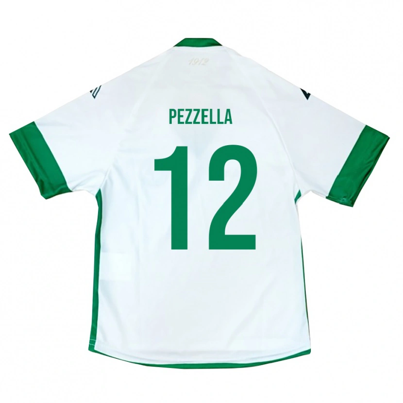 Danxen Heren Giuseppe Pezzella #12 Wit Groen Blauw Uitshirt Uittenue 2025/26 T-Shirt België