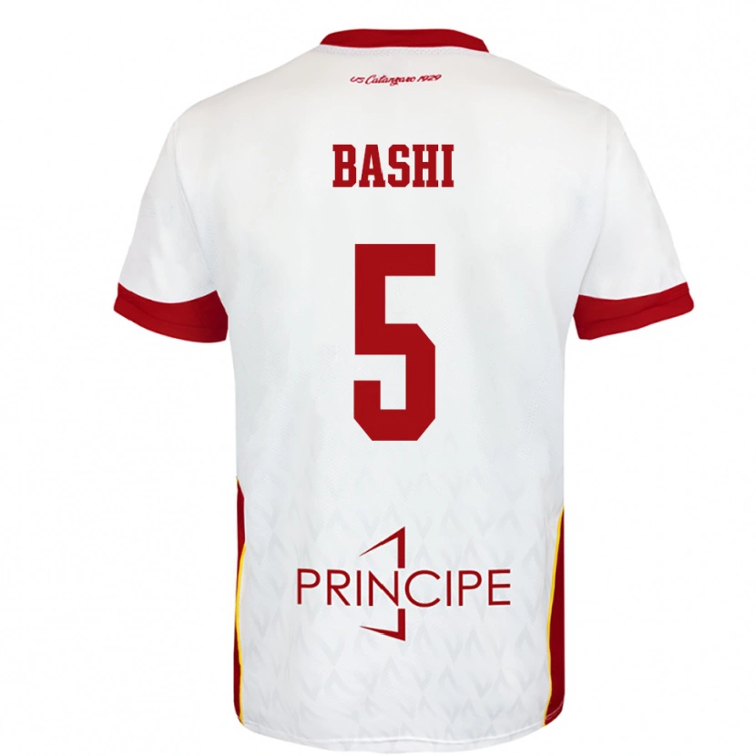 Danxen Heren Ervin Bashi #5 Wit Rood Uitshirt Uittenue 2025/26 T-Shirt België