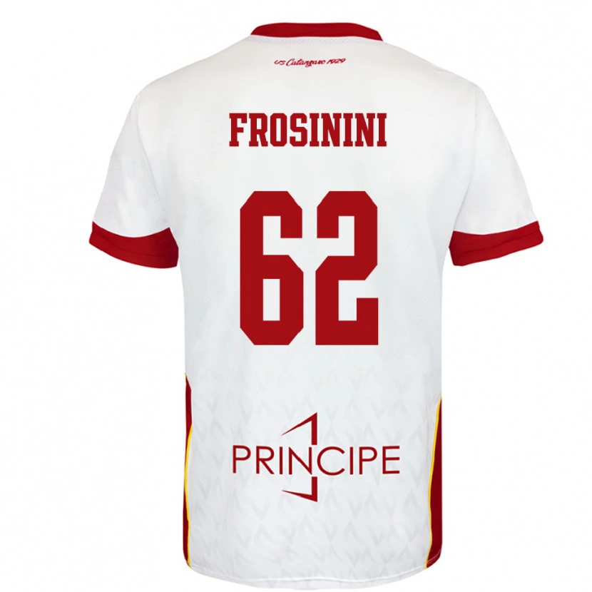 Danxen Heren Ruggero Frosinini #62 Wit Rood Uitshirt Uittenue 2025/26 T-Shirt België