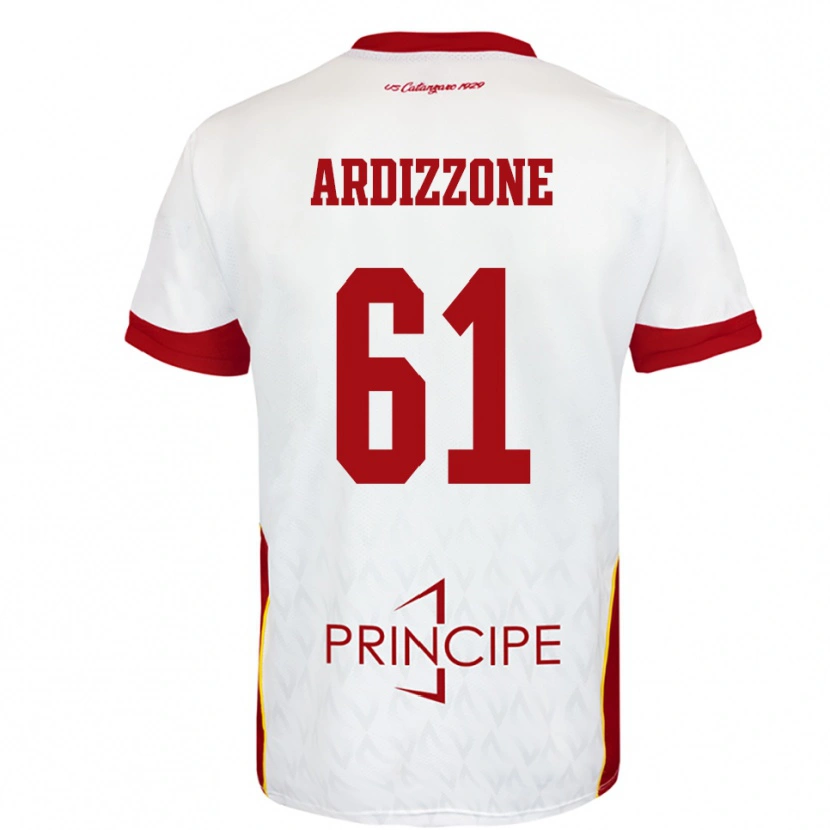 Danxen Heren Simone Ardizzone #61 Wit Rood Uitshirt Uittenue 2025/26 T-Shirt België