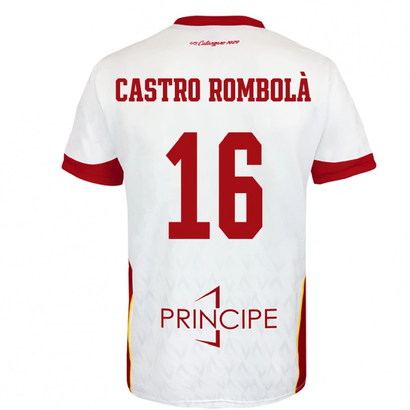 Danxen Heren Carlo Castro Rombolà #16 Wit Rood Uitshirt Uittenue 2025/26 T-Shirt België