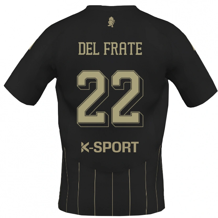 Danxen Heren Federico Del Frate #22 Grijs Wit Uitshirt Uittenue 2025/26 T-Shirt België