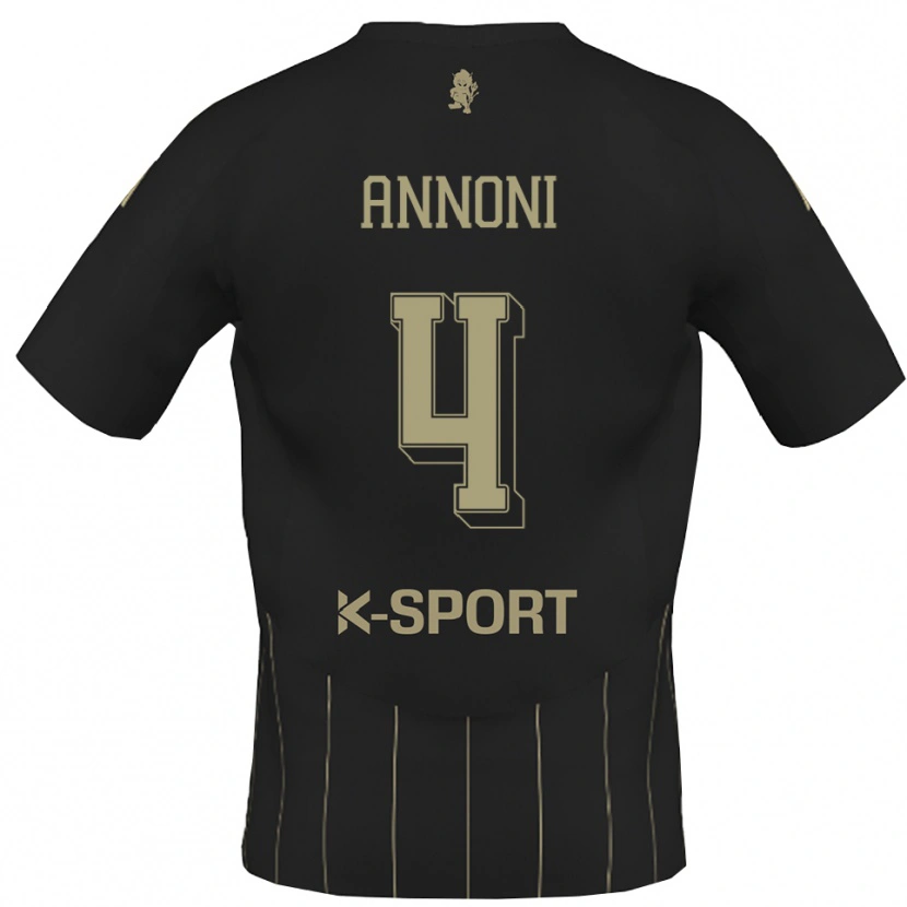 Danxen Heren Tommaso Annoni #4 Grijs Wit Uitshirt Uittenue 2025/26 T-Shirt België