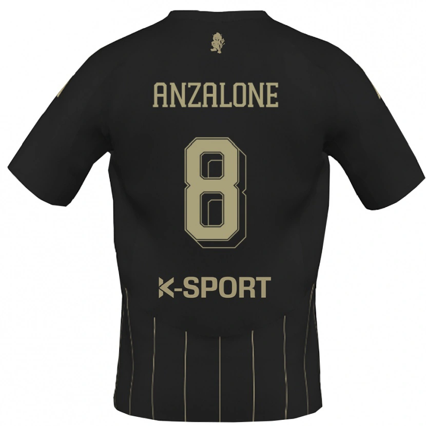 Danxen Heren Mattia Anzalone #8 Grijs Wit Uitshirt Uittenue 2025/26 T-Shirt België