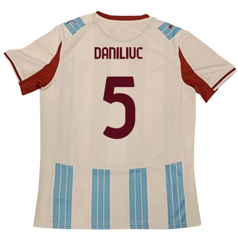Danxen Heren Flavius Daniliuc #5 Hemelsblauw Wit Uitshirt Uittenue 2025/26 T-Shirt België