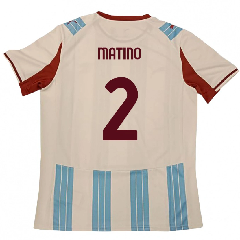 Danxen Heren Emmanuele Matino #2 Hemelsblauw Wit Uitshirt Uittenue 2025/26 T-Shirt België