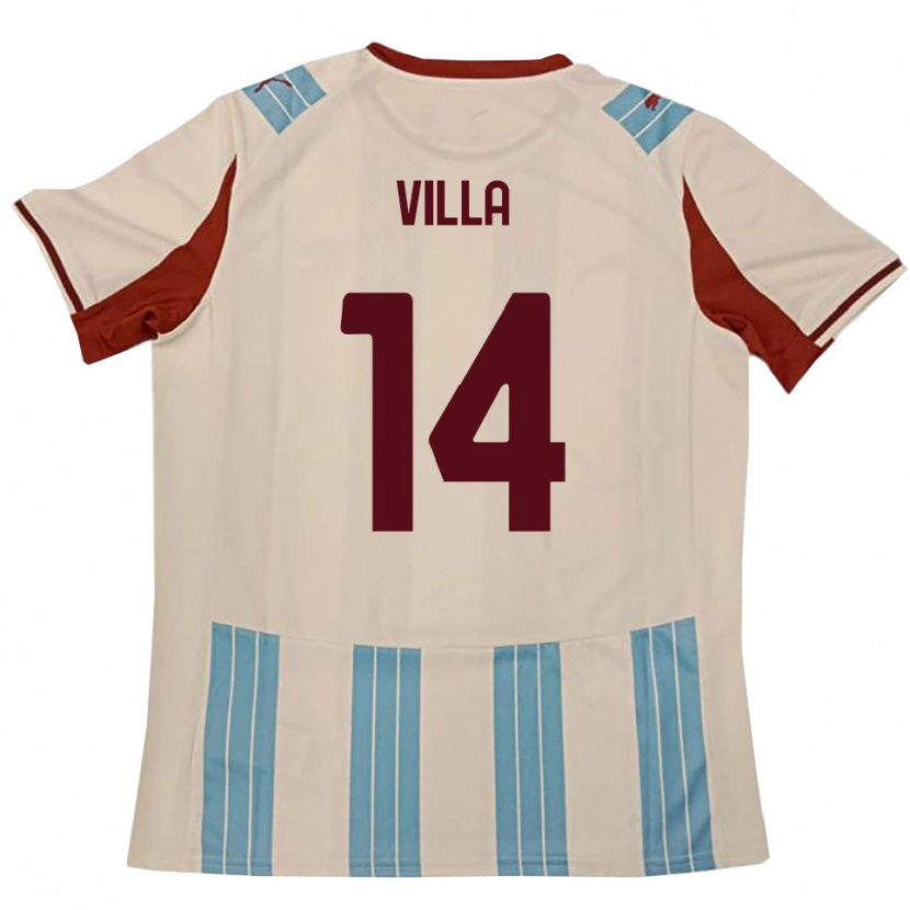 Danxen Heren Luca Villa #14 Hemelsblauw Wit Uitshirt Uittenue 2025/26 T-Shirt België