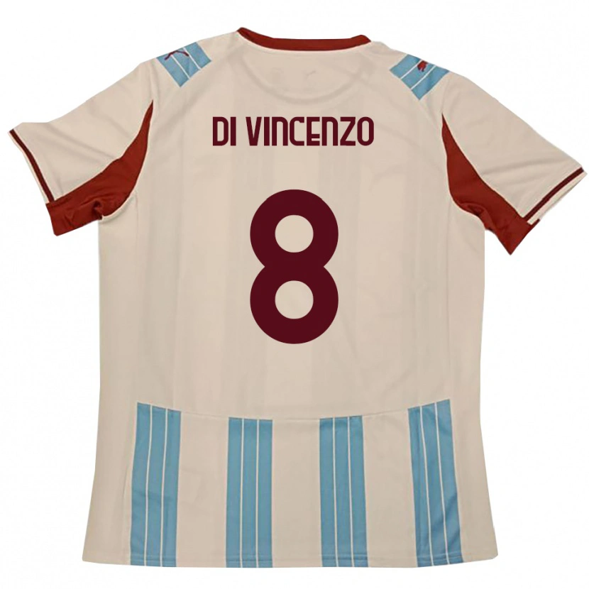 Danxen Heren Edoardo Di Vincenzo #8 Hemelsblauw Wit Uitshirt Uittenue 2025/26 T-Shirt België
