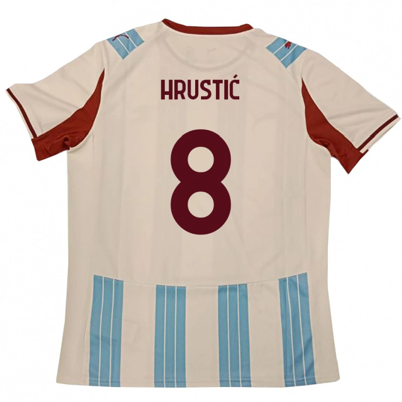 Danxen Heren Ajdin Hrustic #8 Hemelsblauw Wit Uitshirt Uittenue 2025/26 T-Shirt België