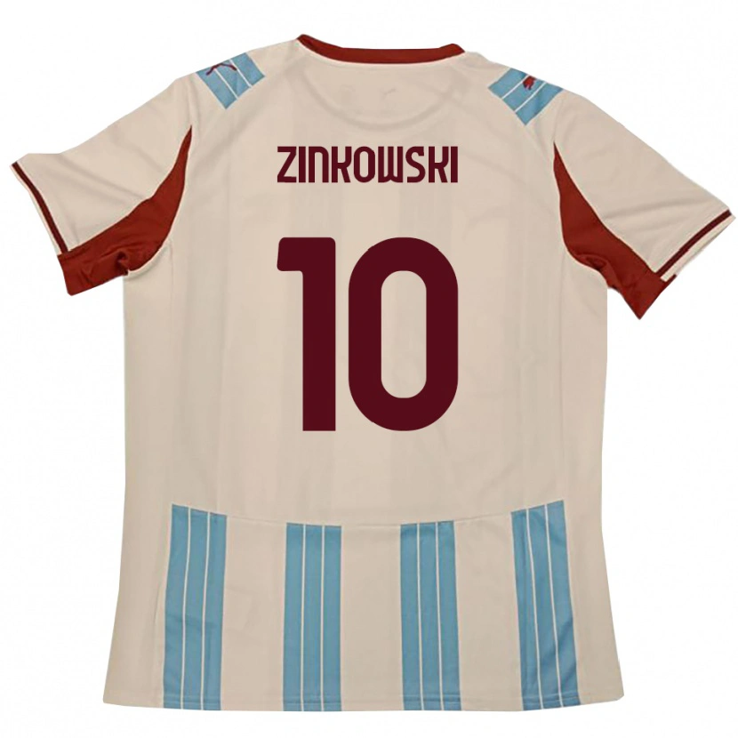 Danxen Heren Igor Zinkowski #10 Hemelsblauw Wit Uitshirt Uittenue 2025/26 T-Shirt België