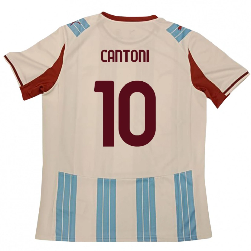 Danxen Heren Simone Cantoni #10 Hemelsblauw Wit Uitshirt Uittenue 2025/26 T-Shirt België