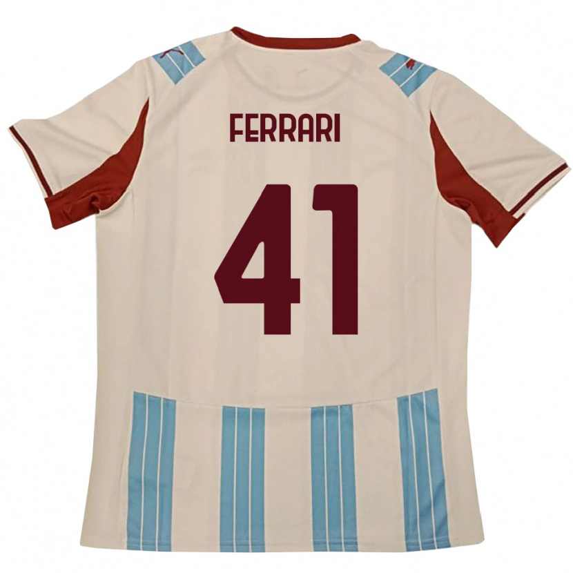 Danxen Heren Tommaso Ferrari #41 Hemelsblauw Wit Uitshirt Uittenue 2025/26 T-Shirt België