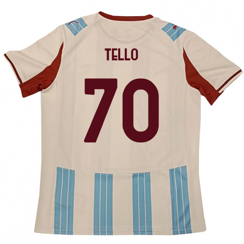 Danxen Heren Andrés Tello #70 Hemelsblauw Wit Uitshirt Uittenue 2025/26 T-Shirt België