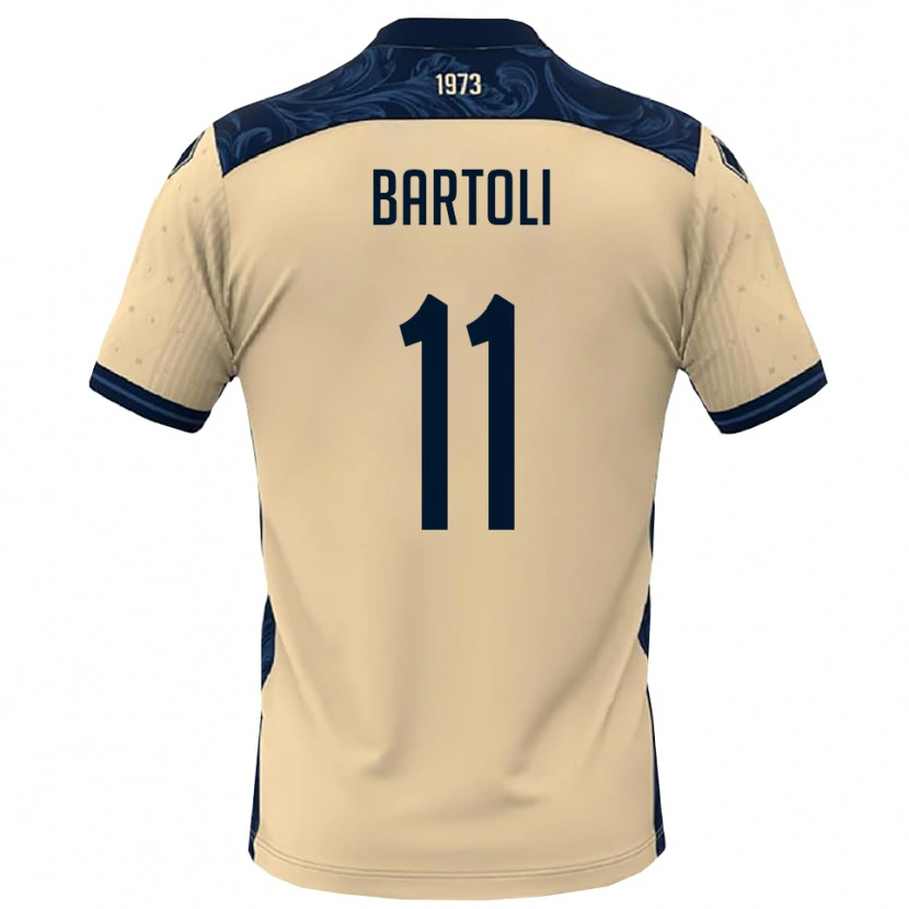 Danxen Heren Emanuele Bartoli #11 Wit Donkerblauw Uitshirt Uittenue 2025/26 T-Shirt België