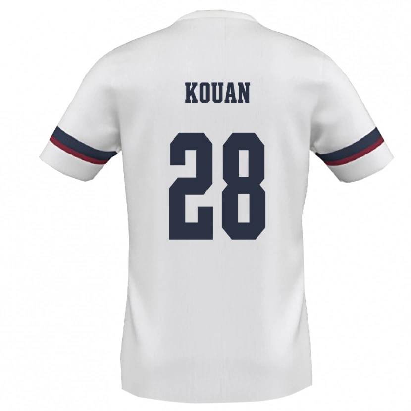 Danxen Heren Christian Kouan #28 Wit Rood Uitshirt Uittenue 2025/26 T-Shirt België