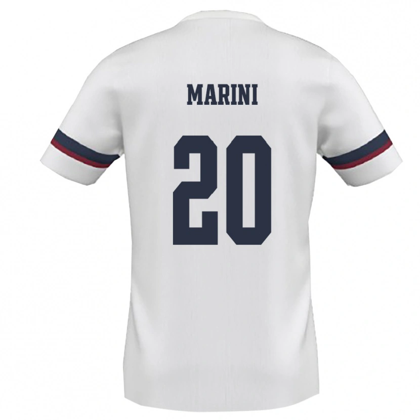 Danxen Heren Alfredo Marini #20 Wit Rood Uitshirt Uittenue 2025/26 T-Shirt België