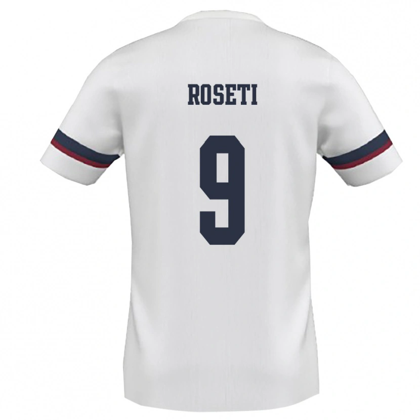 Danxen Heren Christian Roseti #9 Wit Rood Uitshirt Uittenue 2025/26 T-Shirt België