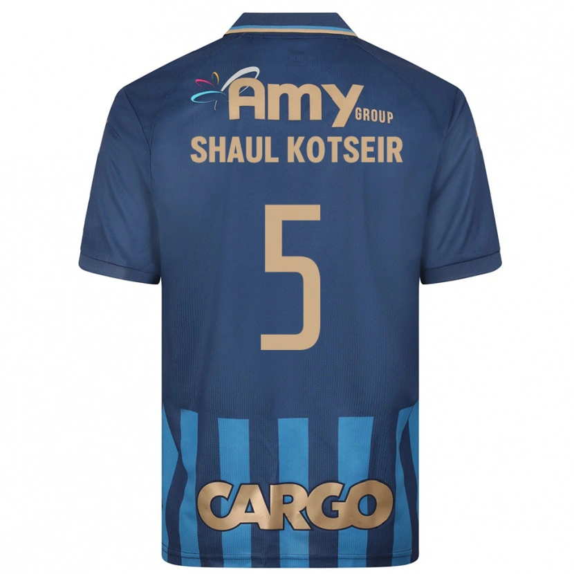 Danxen Heren Yonathan Shaul Kotseir #5 Donkerblauw Blauw Uitshirt Uittenue 2025/26 T-Shirt België