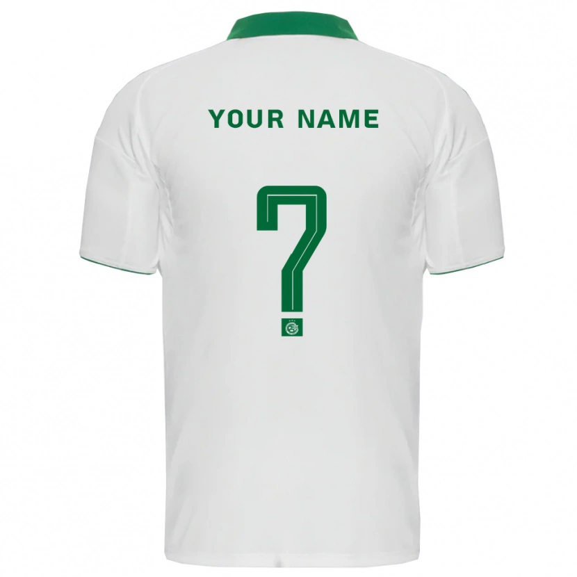 Danxen Heren Uw Naam #0 Wit Groen Uitshirt Uittenue 2025/26 T-Shirt België