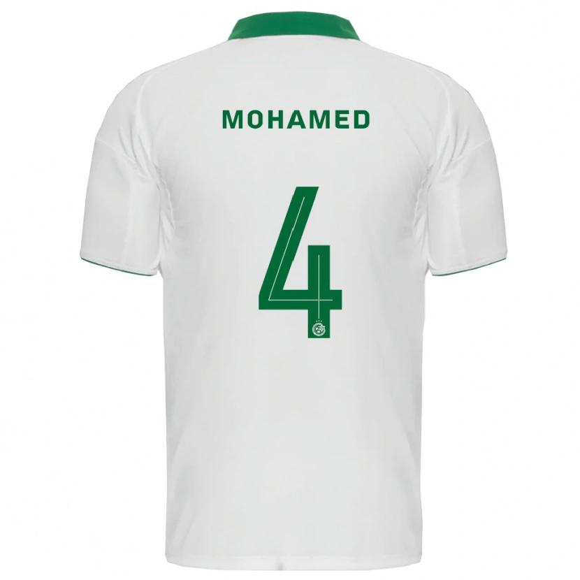 Danxen Heren Ali Mohamed #4 Wit Groen Uitshirt Uittenue 2025/26 T-Shirt België