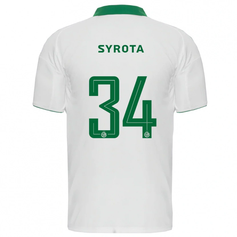 Danxen Heren Oleksandr Syrota #34 Wit Groen Uitshirt Uittenue 2025/26 T-Shirt België