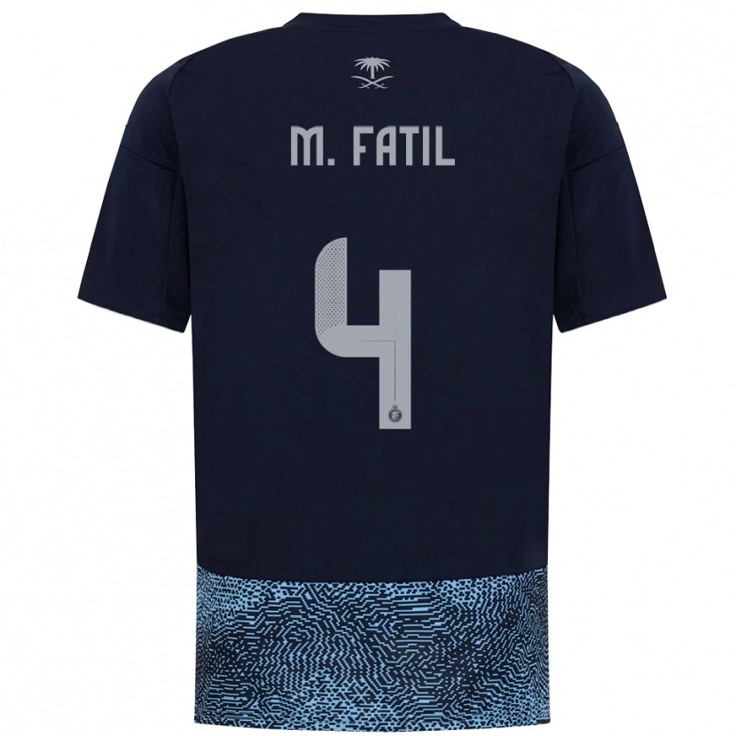 Danxen Heren Mohammed Al-Fatil #4 Donkerblauw Hemelsblauw Uitshirt Uittenue 2025/26 T-Shirt België