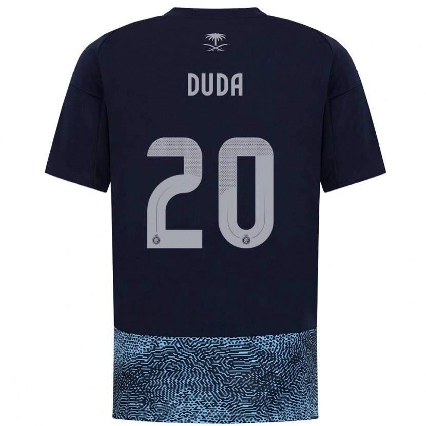 Danxen Heren Duda Francelino #20 Donkerblauw Hemelsblauw Uitshirt Uittenue 2025/26 T-Shirt België