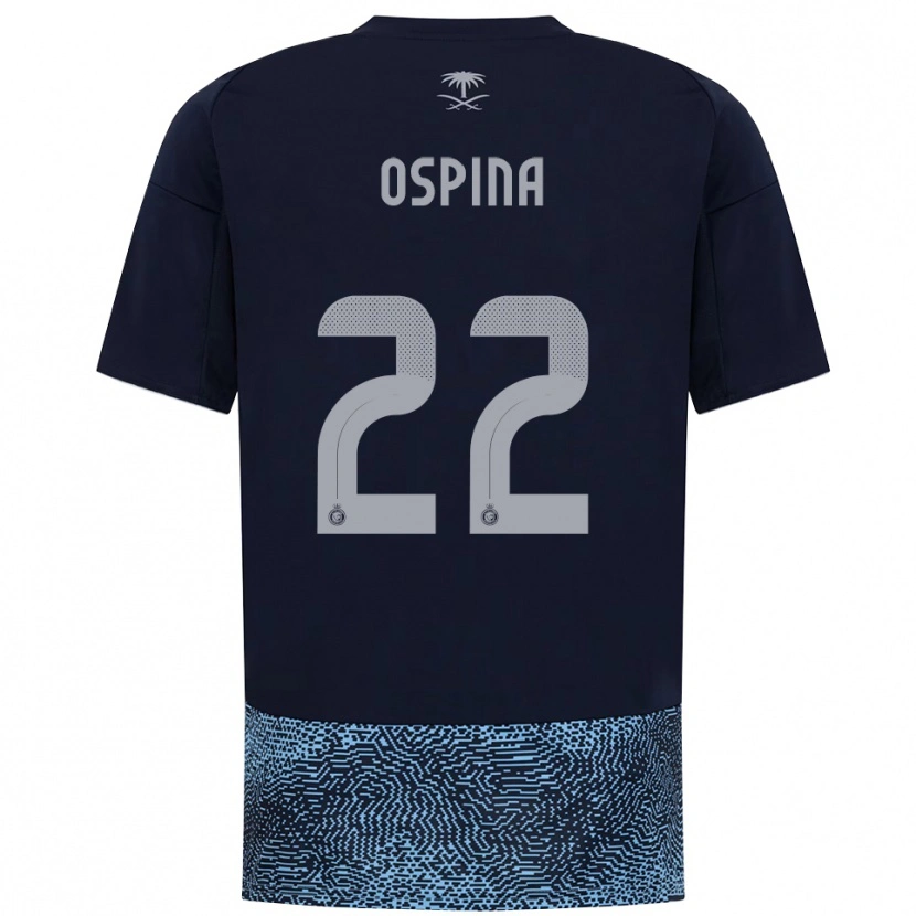 Danxen Heren David Ospina #22 Donkerblauw Hemelsblauw Uitshirt Uittenue 2025/26 T-Shirt België