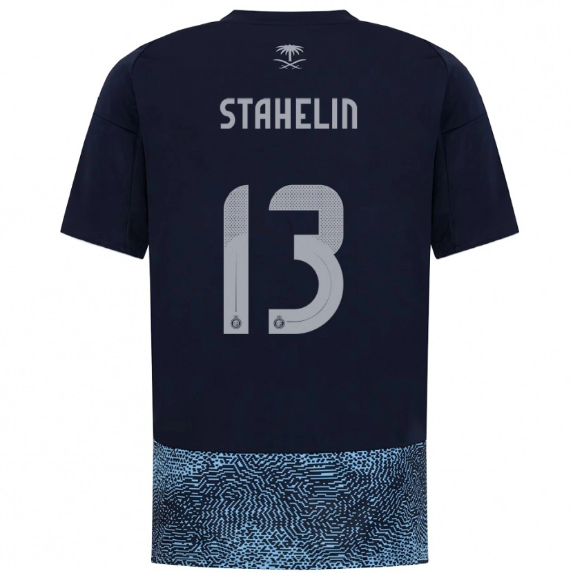 Danxen Heren Izabela Stahelin #13 Donkerblauw Hemelsblauw Uitshirt Uittenue 2025/26 T-Shirt België