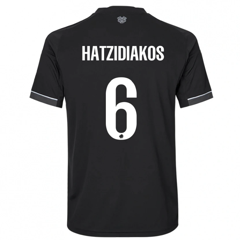 Danxen Heren Pantelis Hatzidiakos #6 Zwart Wit Uitshirt Uittenue 2025/26 T-Shirt België