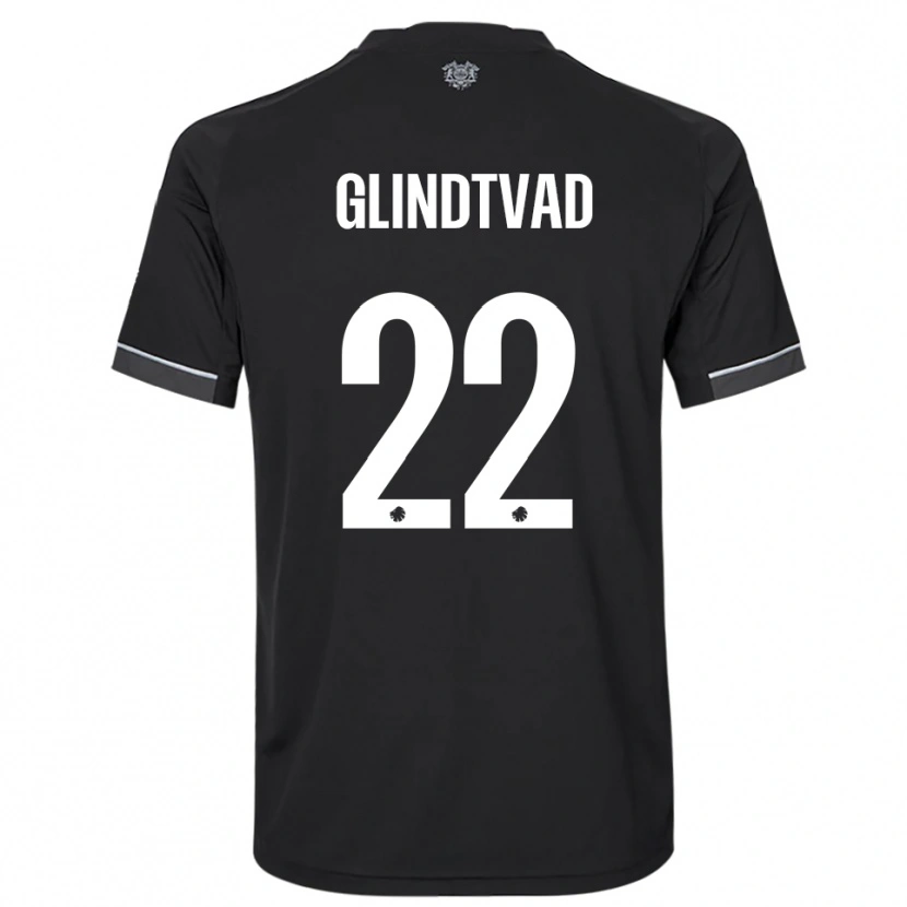 Danxen Heren William Glindtvad #22 Zwart Wit Uitshirt Uittenue 2025/26 T-Shirt België