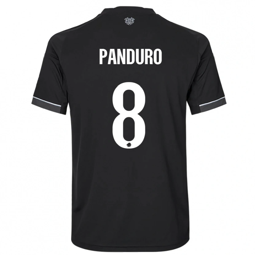 Danxen Heren Tristan Panduro #8 Zwart Wit Uitshirt Uittenue 2025/26 T-Shirt België