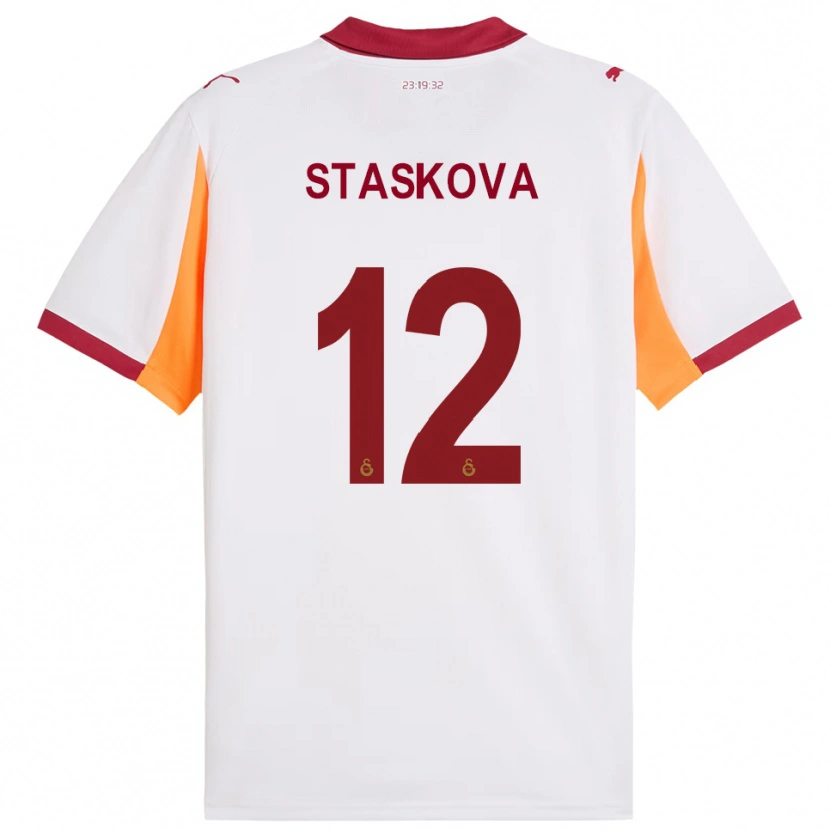 Danxen Heren Andrea Staskova #12 Wit Rood Uitshirt Uittenue 2025/26 T-Shirt België