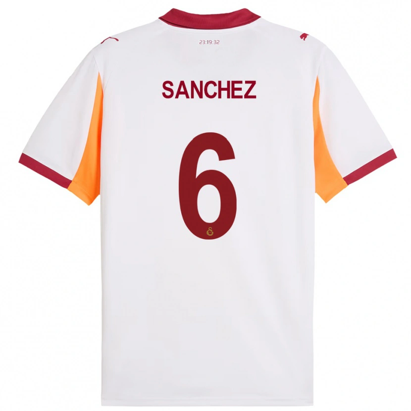 Danxen Heren Davinson Sánchez #6 Wit Rood Uitshirt Uittenue 2025/26 T-Shirt België