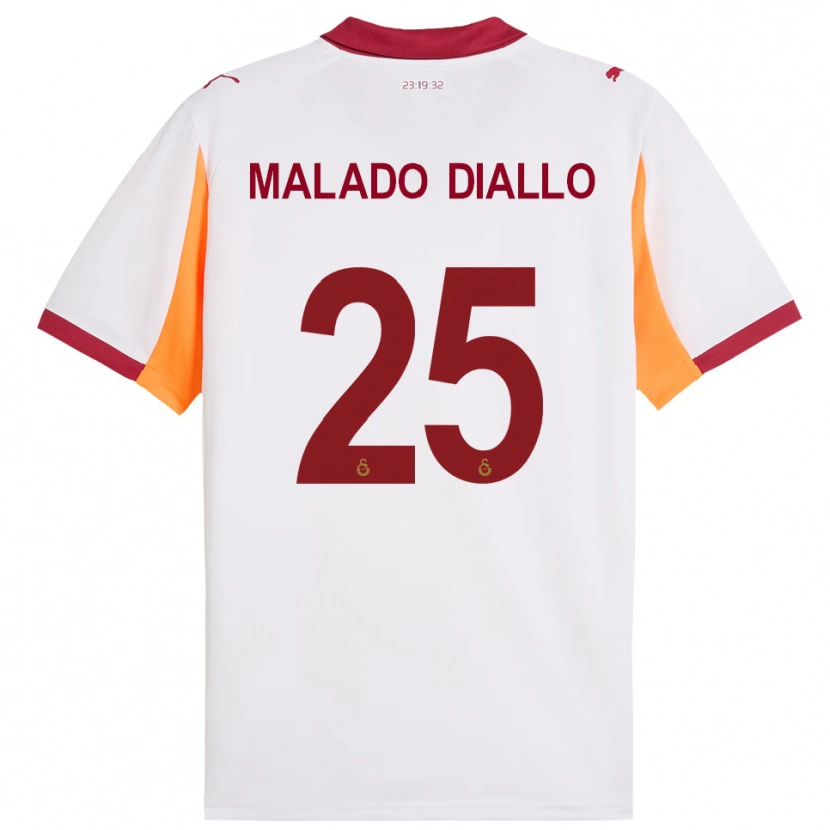 Danxen Heren Hapsatou Malado Diallo #25 Wit Rood Uitshirt Uittenue 2025/26 T-Shirt België