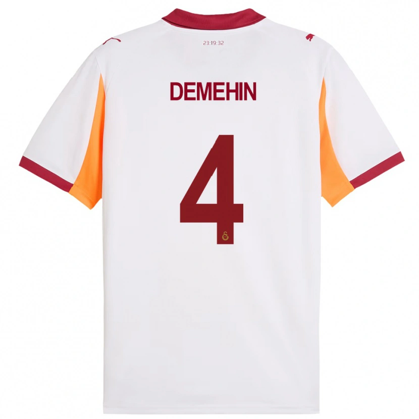 Danxen Heren Oluwatosin Blessing Demehin #4 Wit Rood Uitshirt Uittenue 2025/26 T-Shirt België