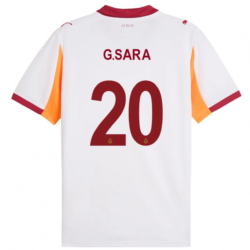 Danxen Heren Gabriel Sara #20 Wit Rood Uitshirt Uittenue 2025/26 T-Shirt België