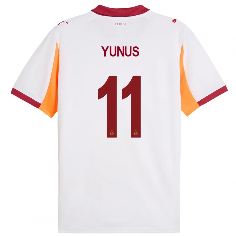 Danxen Heren Yunus Akgün #11 Wit Rood Uitshirt Uittenue 2025/26 T-Shirt België