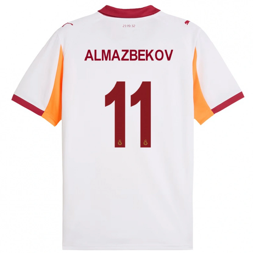 Danxen Heren Beknaz Almazbekov #11 Wit Rood Uitshirt Uittenue 2025/26 T-Shirt België