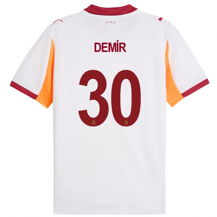 Danxen Heren Yusuf Demir #30 Wit Rood Uitshirt Uittenue 2025/26 T-Shirt België