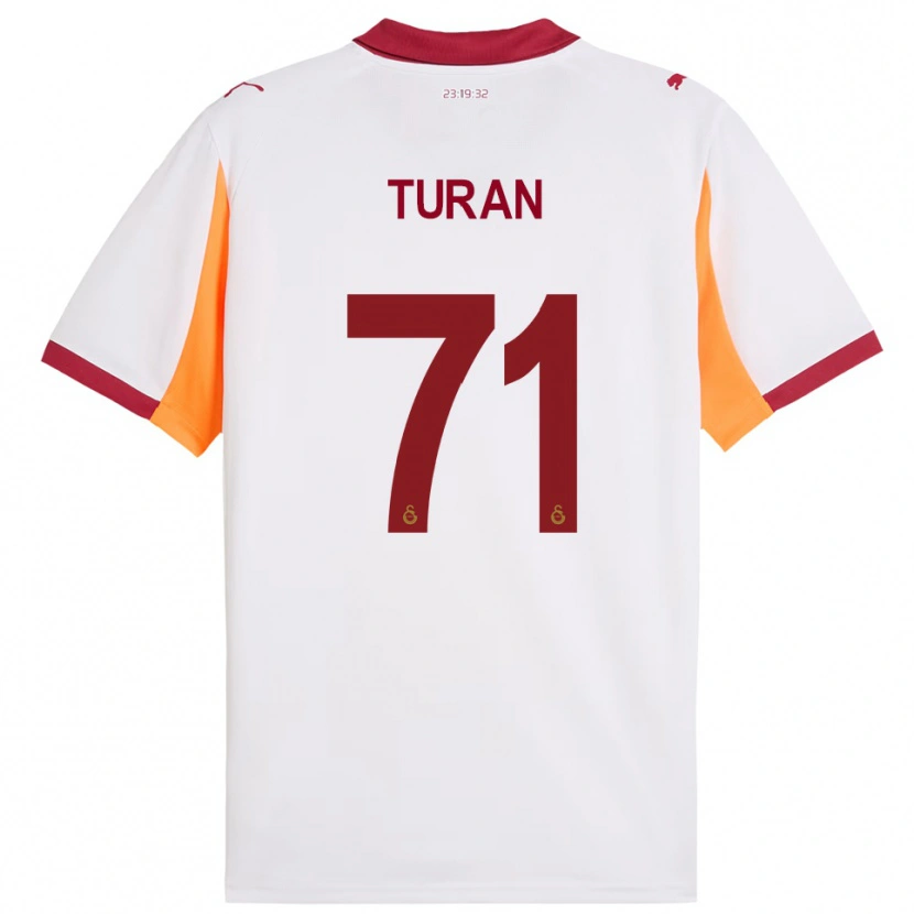 Danxen Heren Hasan Turan #71 Wit Rood Uitshirt Uittenue 2025/26 T-Shirt België