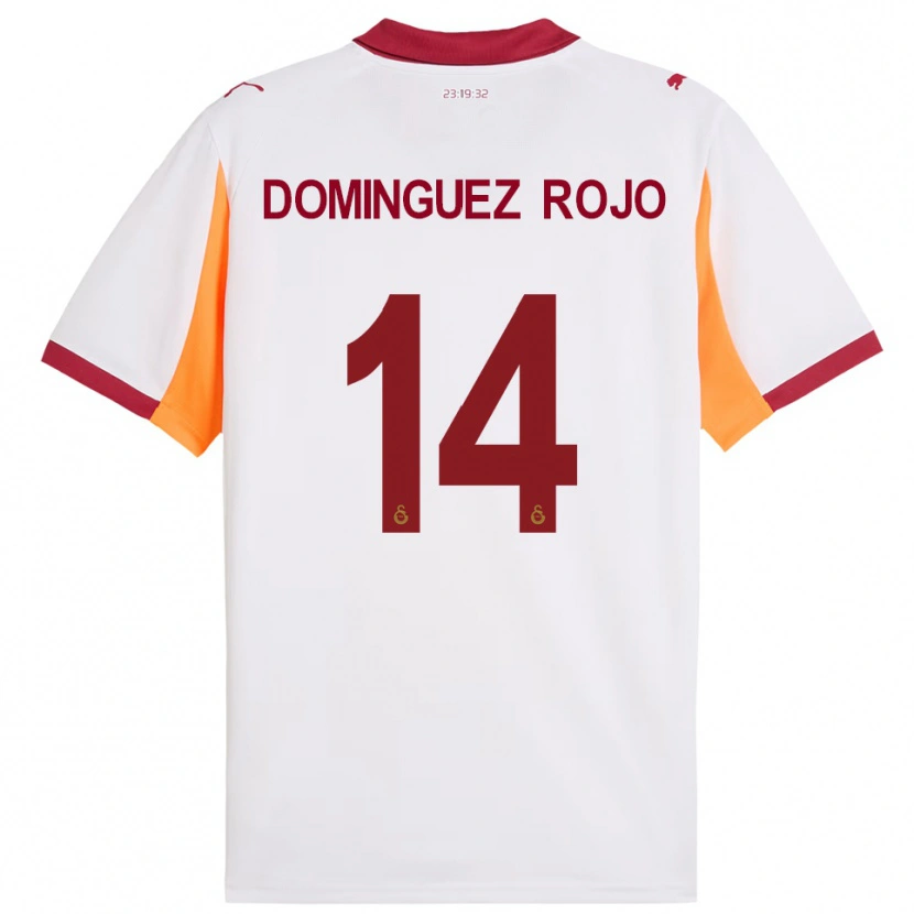 Danxen Heren Laura Dominguez Rojo #14 Wit Rood Uitshirt Uittenue 2025/26 T-Shirt België
