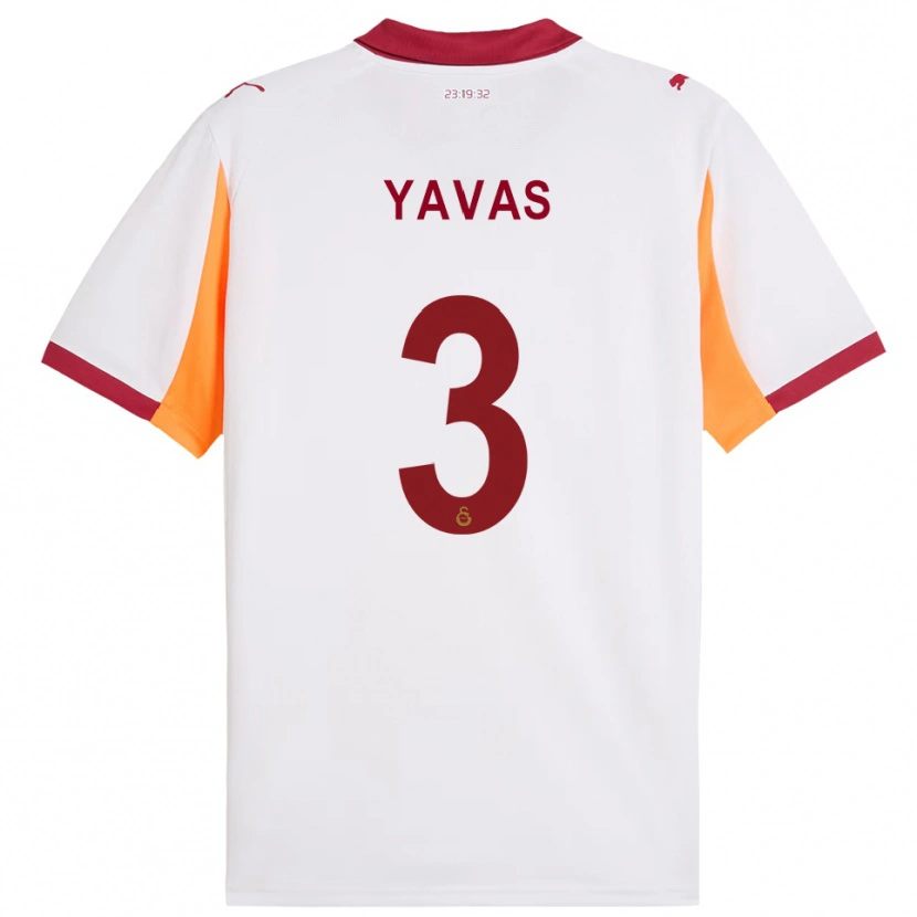 Danxen Heren Arda Yavas #3 Wit Rood Uitshirt Uittenue 2025/26 T-Shirt België